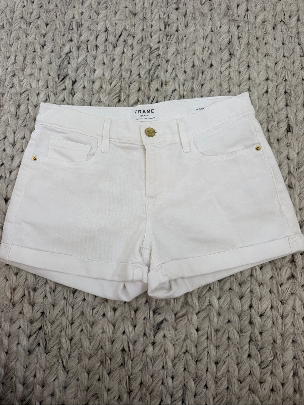 Frame Le Cutoff Denim Shorts